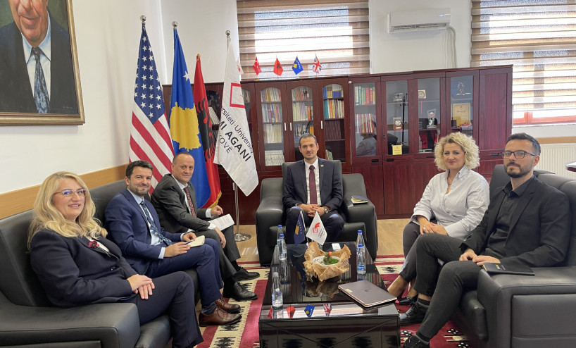 Rector Bunjaku welcomed the Representatives of the Project “Higher Education and Sustainable Research in Kosovo” – SHER